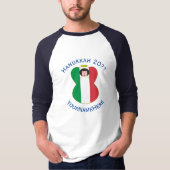 Italy Angel Hanukkah Flag Personalize Long Sleeve Tシャツ (正面)