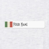 Italy Art Deco Flag | Custom Iron-On Name Label ラベル (デザイン1)