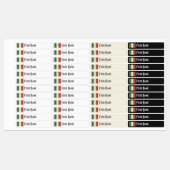 Italy Art Deco Flag | Custom Iron-On Name Label ラベル (シート)