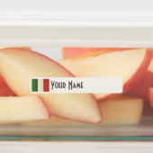 Italy Art Deco Flag | Custom Waterproof Name Label ラベル (貼付)