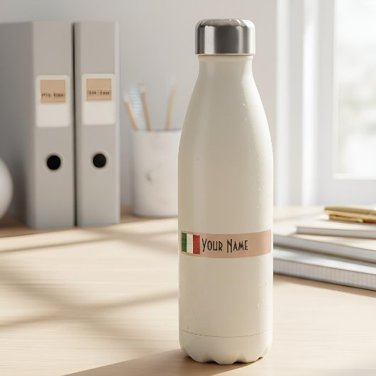 Italy Art Deco Flag | Custom Waterproof Name Label ラベル