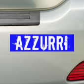 Italy "AZZURRI" バンパーステッカー (車上)