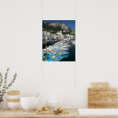 ITALY, Campania, (Bay of Naples), CAPRI: Marina ポスター (キッチン)