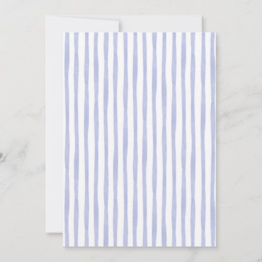 Italy Citrus Yellow Pinstripe Hand Written Wedding 招待状 (裏面)