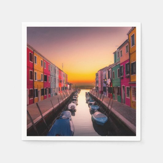 Italy Cityscape        スタンダードカクテルナプキン (正面)
