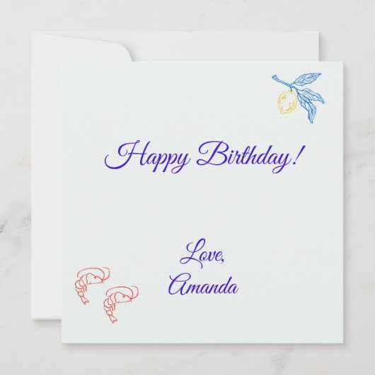 Italy Coastal Food カード (裏面)