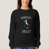 Italy Distressed Flag Lucca Pride スウェットシャツ (正面)