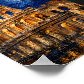 Italy: Eternal Colosseum Moonlit Art Souvenir ポスター (角)