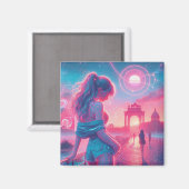 Italy | Ethereal Dreamy Urban Vaporwave Retrowave マグネット (正面/裏面)