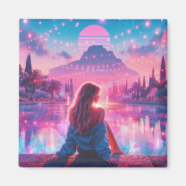 Italy | Ethereal Dreamy Urban Vaporwave Retrowave マグネット