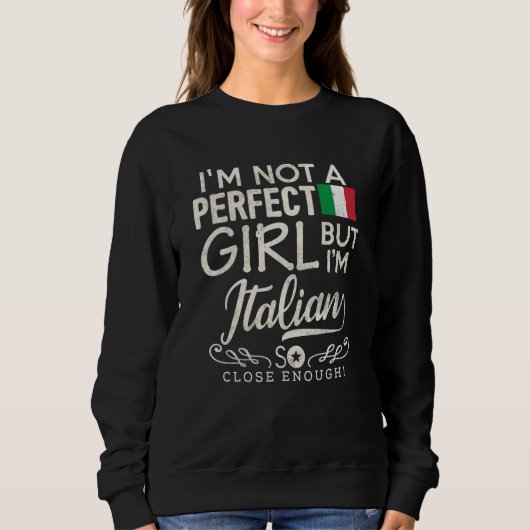 Italy Flag Girl   Italian Pride Souvenir   Women スウェットシャツ (正面)