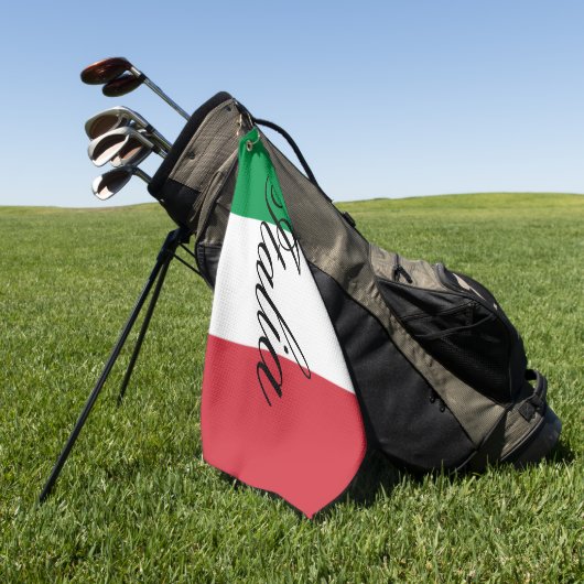 Italy Flag Italian Pride Europe Country ゴルフタオル (グリーン)