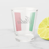 Italy Flag Italian Pride Europe Country ショットグラス (裏面)