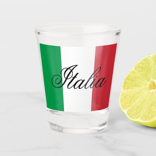 Italy Flag Italian Pride Europe Country ショットグラス (正面)