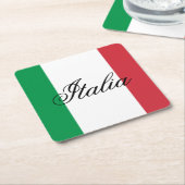Italy Flag Italian Pride Europe Country スクエアペーパーコースター (アングル)