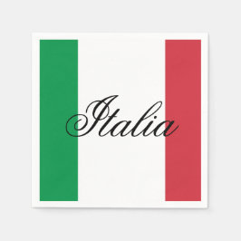 Italy Flag Italian Pride Europe Country スタンダードカクテルナプキン