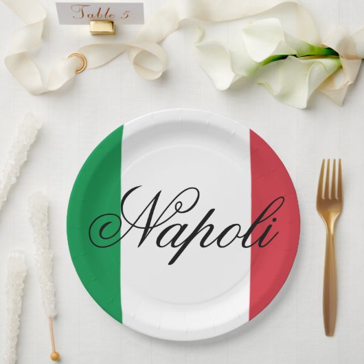 Italy Flag Italian Pride Europe Country ペーパープレート (ウェディング)