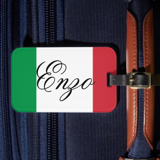 Italy Flag Italian Pride Europe Country ラゲッジタグ (正面インサイチュ4)