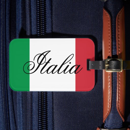 Italy Flag Italian Pride Europe Country ラゲッジタグ (正面インサイチュ4)