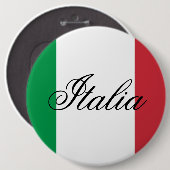 Italy Flag Italian Pride Europe Country 缶バッジ (正面&裏面)