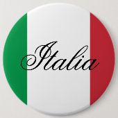 Italy Flag Italian Pride Europe Country 缶バッジ (正面)