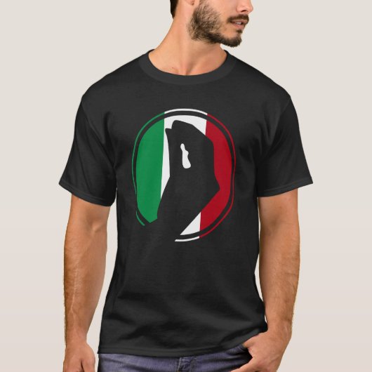 Italy Flag Italian Roots Humor  Italian Hand Gestu Tシャツ (正面)