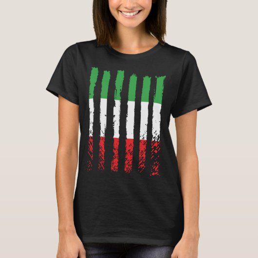 Italy flag love proud Italian people BACKPRINT Tシャツ (正面)