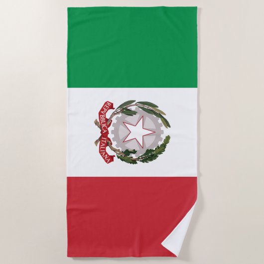 Italy flag phone case ビーチタオル (正面)