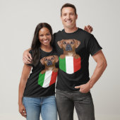 Italy Flag Rhodesian Ridgeback Dog In Pocket Tシャツ (ユニセックス)