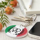 italy Flag Sapphic arcylic Symbol  キーホルダー (正面右)