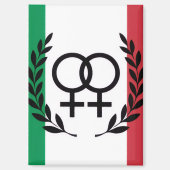 italy flag sapphic pride symbol rectangle マグネット (正面)