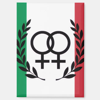 italy flag sapphic pride symbol rectangle マグネット
