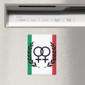 italy flag sapphic pride symbol rectangle マグネット (インサイチュ (食洗機))