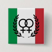 italy flag Sapphic Symbol badge 缶バッジ (正面)