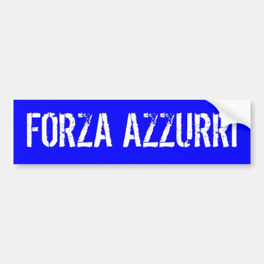 Italy "FORZA AZZURRI" バンパーステッカー (正面)