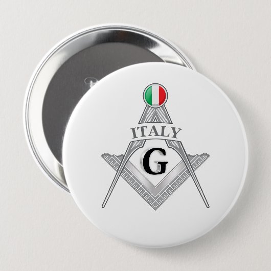 Italy freemasonry sign 缶バッジ (正面&裏面)