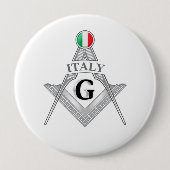 Italy freemasonry sign 缶バッジ (正面)
