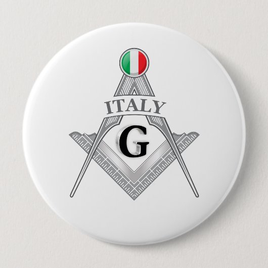 Italy freemasonry sign 缶バッジ (正面)