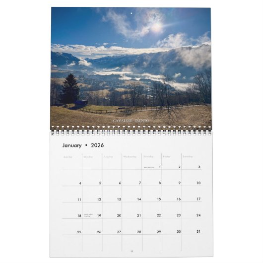 Italy from Above – 2026 Drone Photography Calendar カレンダー (1月 2026)