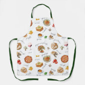 Italy Fun Food Chef Colorful エプロン (正面)