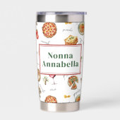 Italy Fun Food Chef Colorful 保温保冷タンブラー (左面)