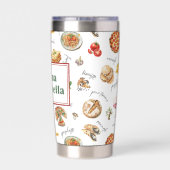 Italy Fun Food Chef Colorful 保温保冷タンブラー (背面)