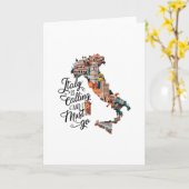 Italy Is Calling And I Must Go - Italy Vacation Tr カード (黄色い花)