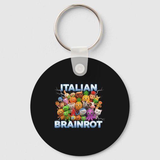 Italy Italian Brainrot Funny Meme Characters Trend キーホルダー (正面)