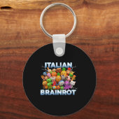 Italy Italian Brainrot Funny Meme Characters Trend キーホルダー (正面)