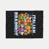Italy Italian Brainrot Funny Meme Characters Trend フリースブランケット (正面(横))
