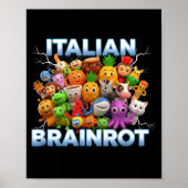 Italy Italian Brainrot Funny Meme Characters Trend ポスター (正面)
