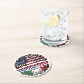Italy Italian US American USA United States Tree ラウンドペーパーコースター (インサイチュ)