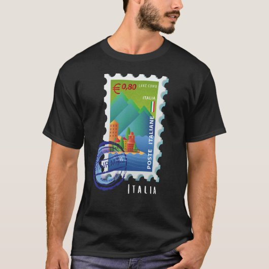 Italy Lake Como Stamp Italophile Souvenir Tシャツ (正面)