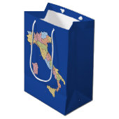 Italy Map Gift Bag – Colorful Regional Design ミディアムペーパーバッグ (正面アングル)